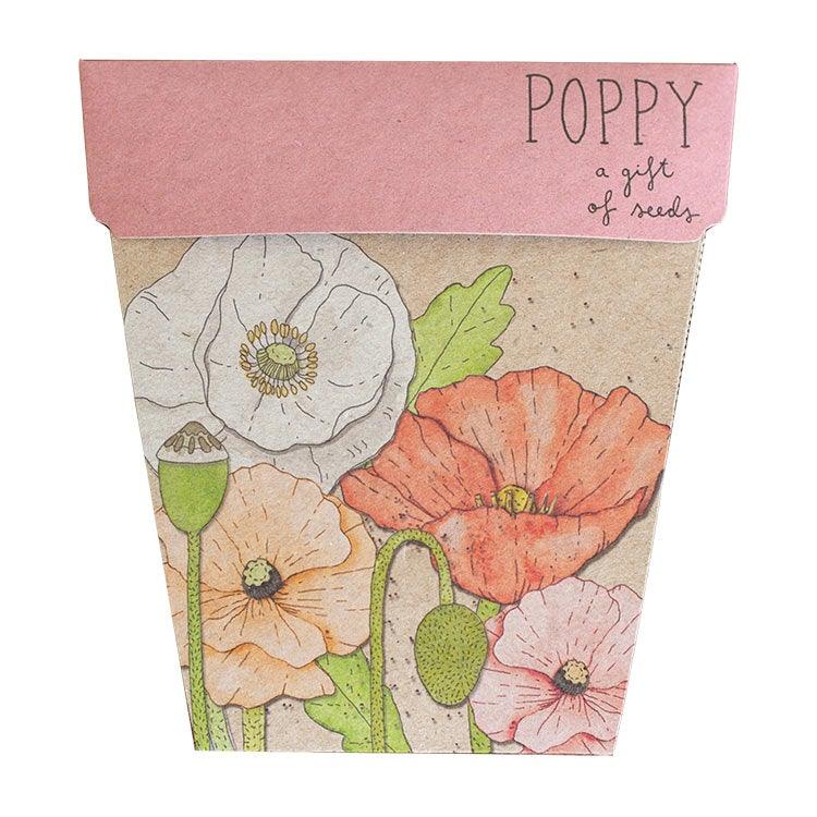 Poppies Gift of Seeds / Greeting Card - Bituin Melbourne Flower Delivery - Sustainable florist